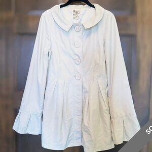 Anthropologie Tulle Imprint Rain Jacket Size M